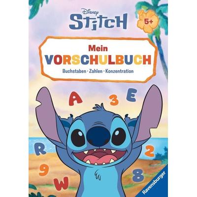 Disney Stitch – Mein Vorschulbuch: Buchstaben, Zahlen, Konzentration, Taschenbuch von Stefanie Hahn, Ravensburger Verlag GmbH, 978-3-473-49863-5