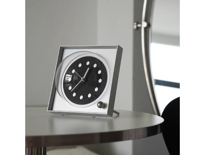 Horloge de bureau de décoration noire avancée, rétro, pour salon, Table de chevet, réveil, accessoires de Table à manger