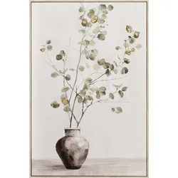 Keilrahmenbild GOLDEN GREEN (BHT 60x90x3,50 cm) - grau - BHT 60x90x3,50 cm