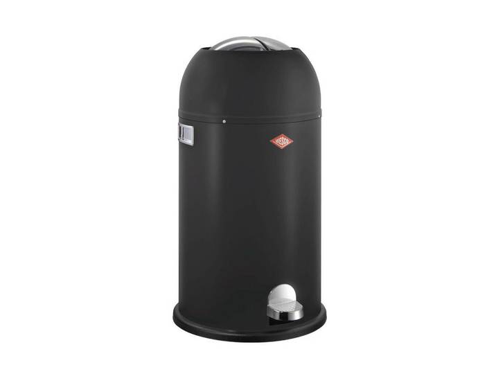 Wesco Abfallsammler Kickmaster, Schwarz, Kunststoff, 33 L, 69 cm, Made in Germany, Küchen, Küchenausstattung, Mülleimer