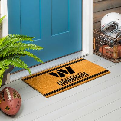 Evergreen Washington Commanders Monochrome Indoor/Outdoor Coir Door Mat