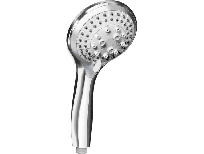 VEHHE Duschkopf Wassersparend 5 Strahlarten Hochdruck Handbrause Anti-Stau-Silikondüse Chrome