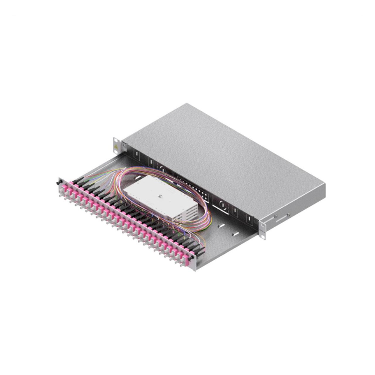 Zellner group LWL-Spleissgehaeuse Basic 1HE24x SC-Duplex Standard OM4 ausziehbar (LSB1C224)