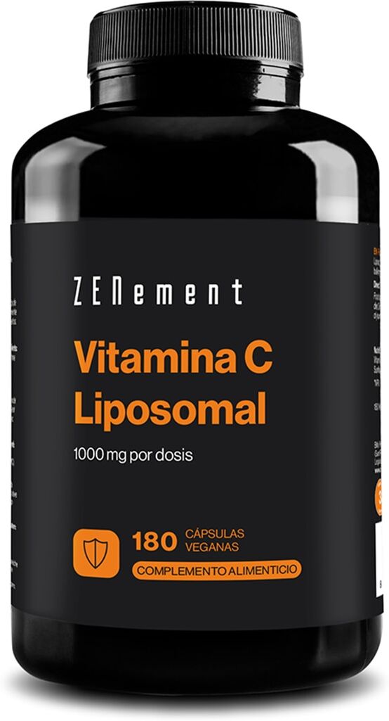 ZENEMENT 180 Cápsulas Veganas Complemento Alimenticio Vitamina C Liposomal .