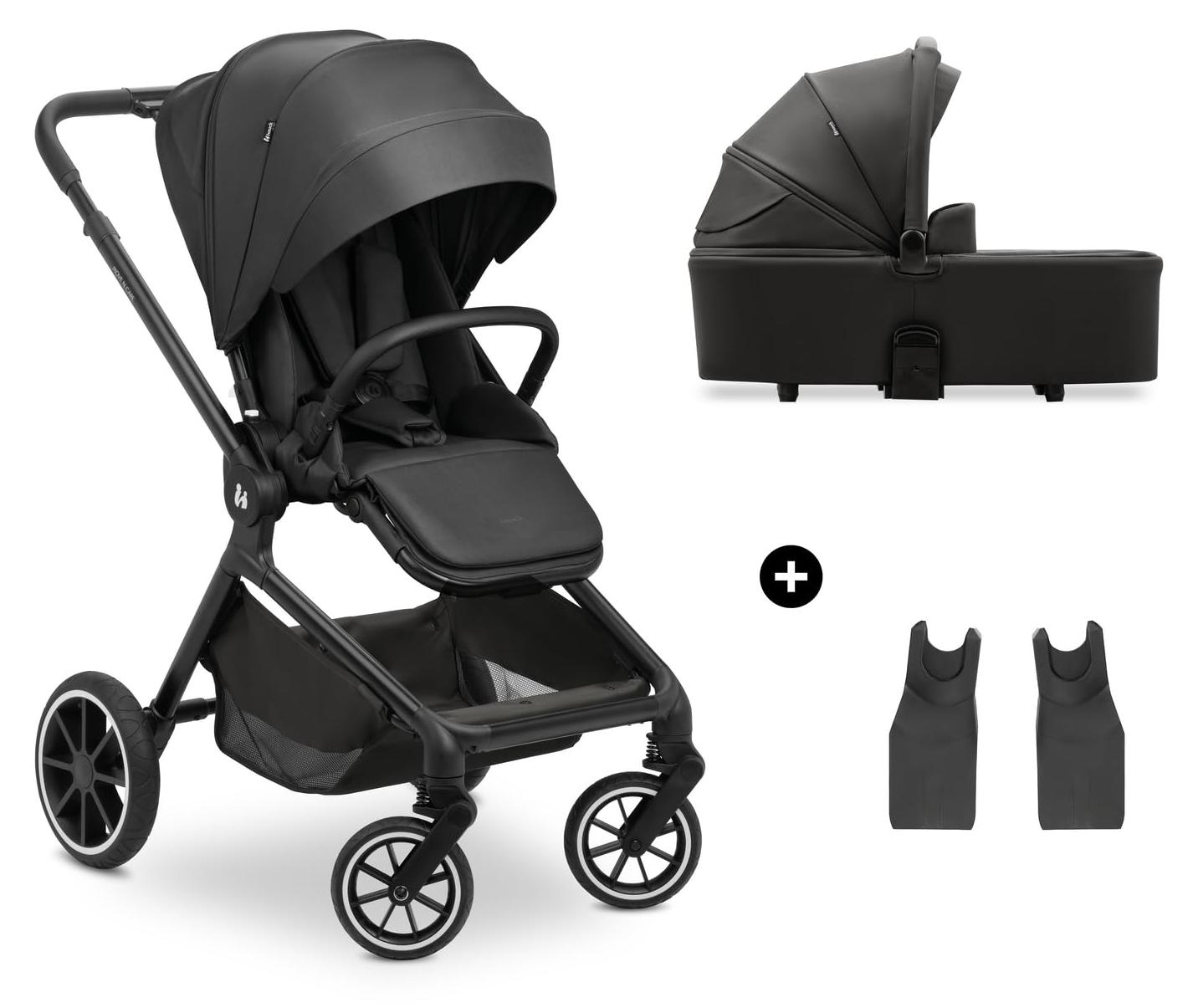 Hauck Kombi-Kinderwagen Move N Care Set - inkl. Babywanne und Sportsitz - Black
