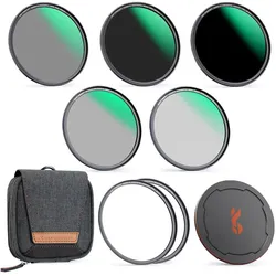 K&F Concept Concept Magnetic Video Kit 72mm CPL + ND8 + ND64 + ND1000 Black Mist (72 mm, Polarisationsfilter), Objektivfilter, Schwarz