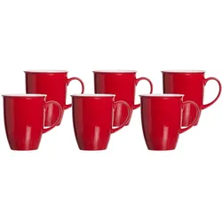 KAFFEEBECHER Doppio Rot 320 ml 6er Set