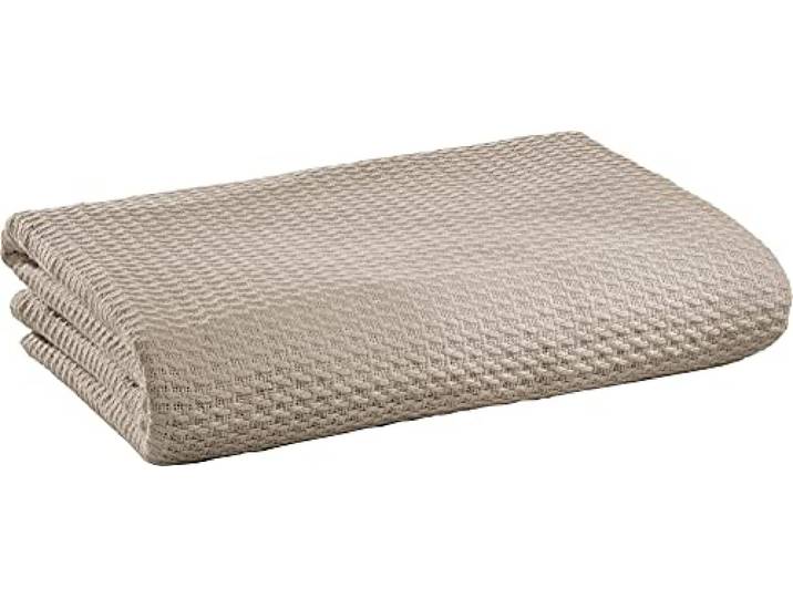 Erwin Müller Sommerdecke, Baumwolldecke Schlamm Größe 220x240 cm - luftig-leicht, weiche Qualität, sehr angenehm - 100% Baumwolle
