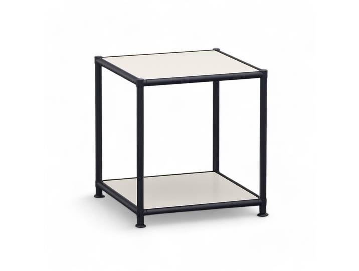 Couchtisch System4 Cubey 40.4x40.4 cm, Seidengrau/Schwarz, Quadratisch, Neu - Perfekt für Sofa und Lounge