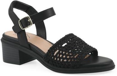 Women's Cortland Block Heel Sandal by Cliffs in Black Smooth (Size 9 M)