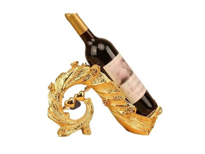 CJHFR472SG Weinhalter Pfau Weinregal Wein Wohnzimmer Dekoration(Gold)