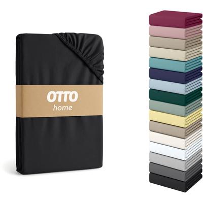 Spannbettlaken OTTO HOME "Physalis Topper COMFORT", schwarz, B:140cm L:200cm, Jersey, Obermaterial: 100% Baumwolle, Bettlaken, Spannbettlaken, bis 10 cm Höhe, Bettlaken, Laken, in Comfort & Premium Qualität