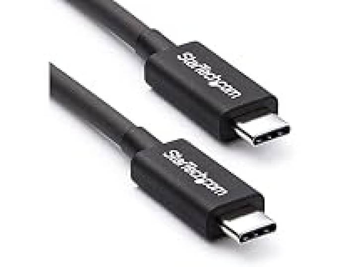 StarTech Câble Thunderbolt 3 Passif 2m 20Gbps 100W PD 4K USB-C Noir