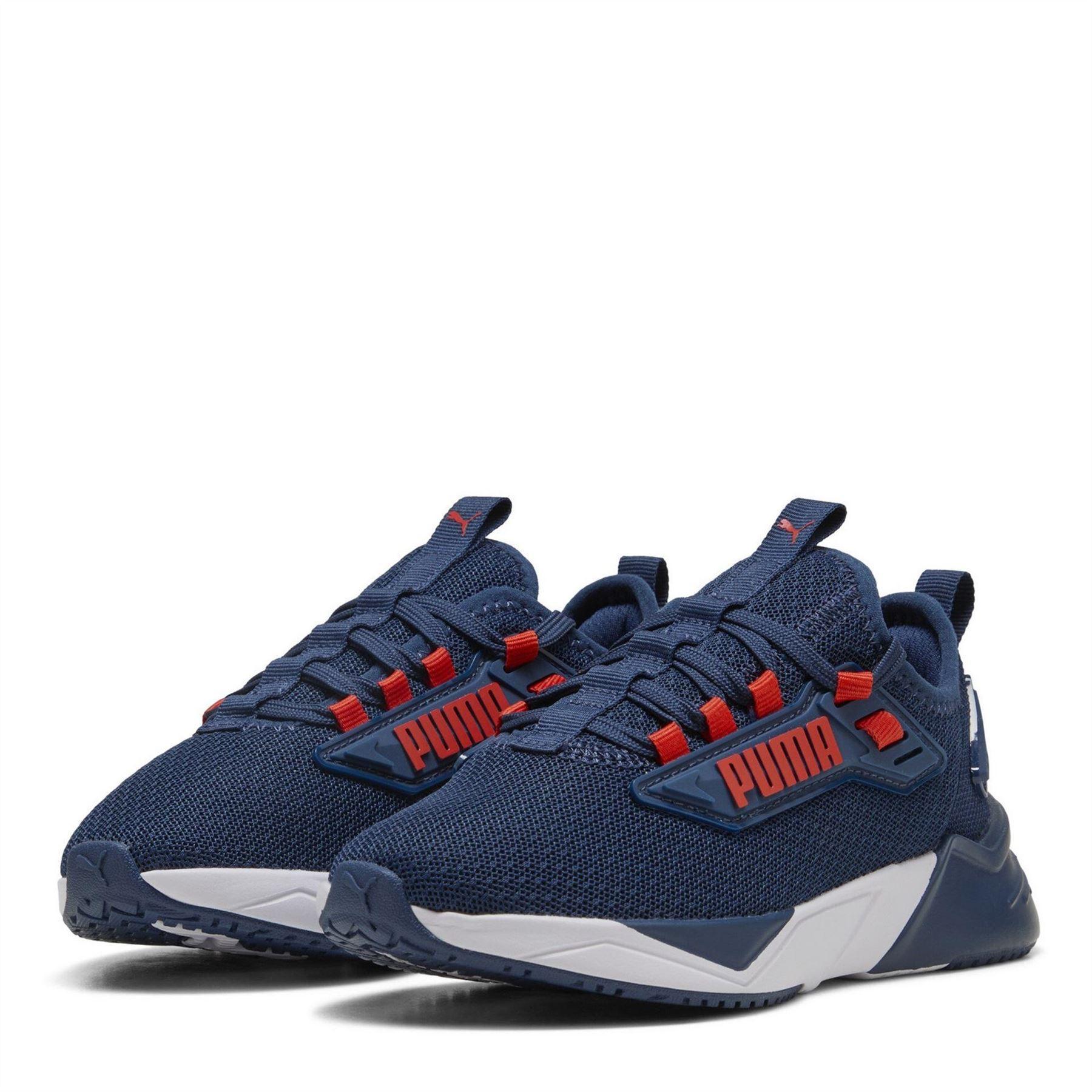 Puma - Sneaker für Kinder, Netzmaterial (Marine/Rot)