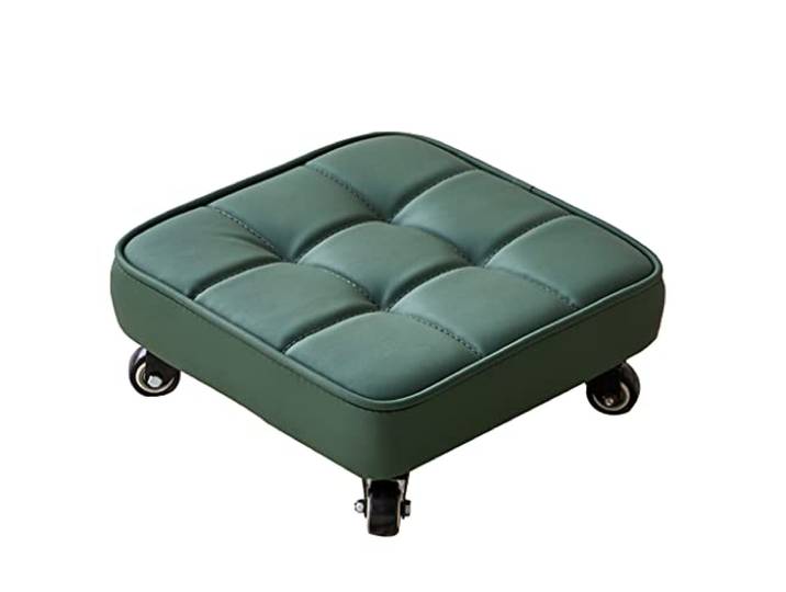 JFGCTYHXY Hocker mit Rollen, Quadratischer Rollsitz(Green)