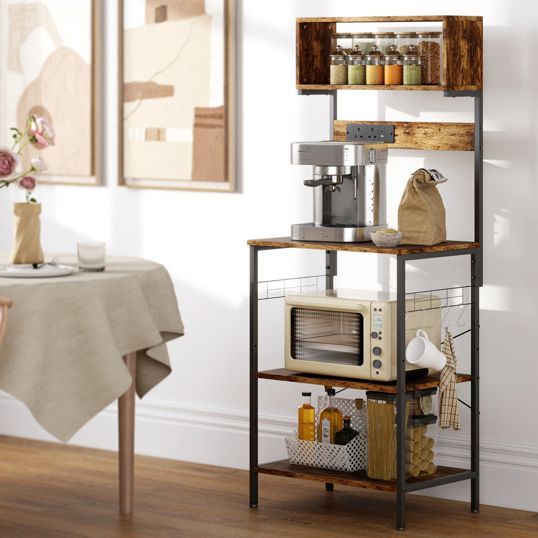 Borough Wharf Kitchen Storage Shelf Rustic Brown 153cm H X 60cm W X 42cm D