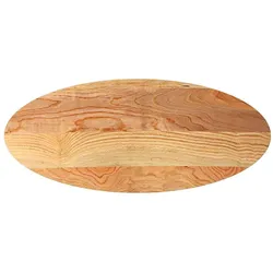 vidaXL Tischplatte Hellbraun 140x60x2 cm Massivholz Eiche Oval