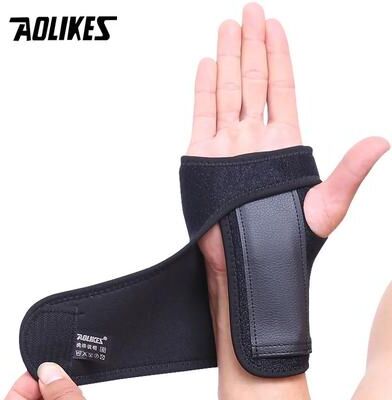 Uplifted Finds AOLIKES Professional Weight Lifting Wrist Support Straps And Gym Training Wraps left Hand