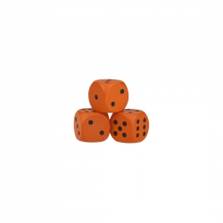 Halmakegel.com Augenwürfel - 12mm - Holz - orange 257302