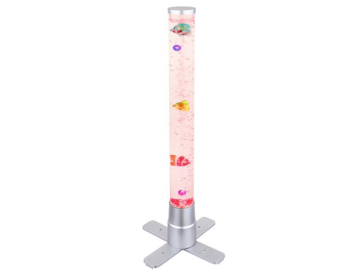 Globo Led-Stehleuchte, Silberfarben, Kunststoff, 24.6x61.1x24.6 cm, CE, Fussschalter, Lampen & Leuchten, Innenbeleuchtung, Stehlampen, Stehlampen