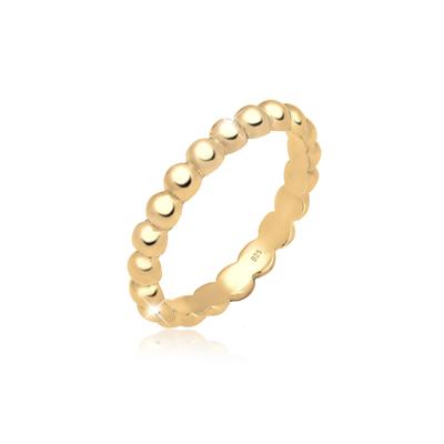 Silberring ELLI "Ring Stacking Ring Kügelchen 925 Silber" Gr. 56, gold, Fingerringe, Damen, 56, Silber 925 (Sterlingsilber), Silberring