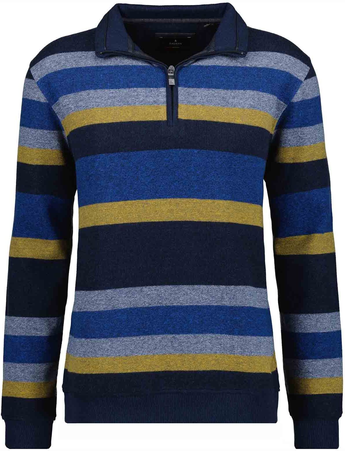 Sweatshirt RAGMAN, Herren, Gr. M4850, blau (dunkelblau, 711), 60% Baumwolle 40% Polyester, regular fit, Sweatshirts Sweatshirt dunkelblau, 711 M4850
