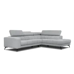 ECKSOFA MORELLO 5-Sitzer, silberfarben