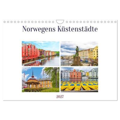 Norwegens Küstenstädte (Wandkalender 2027 DIN A4 quer), CALVENDO Monatskalender