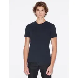 A|X Armani Exchange für Herren. 8NZT74ZJA5Z1510 Dunkles marineblaues Freizeit-T-Shirt (M), Lässig, Baumwolle, Kurzarm