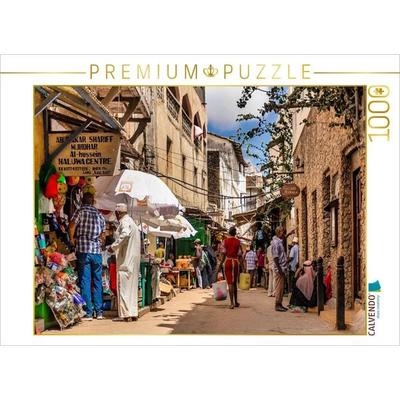 CALVENDO Puzzle Die Hauptstraße in Lamu-Stadt | 1000 Teile Lege-Größe 64x48cm Foto-Puzzle für glückliche Stunden