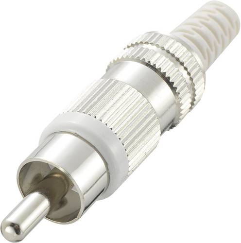 TRU COMPONENTS 719332 Cinch-Steckverbinder Stecker, gerade Polzahl: 2 Weiß