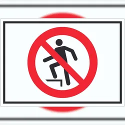 HB-Druck Aufsteigen verboten Symbol Aufkleber A0 (841x1189mm)