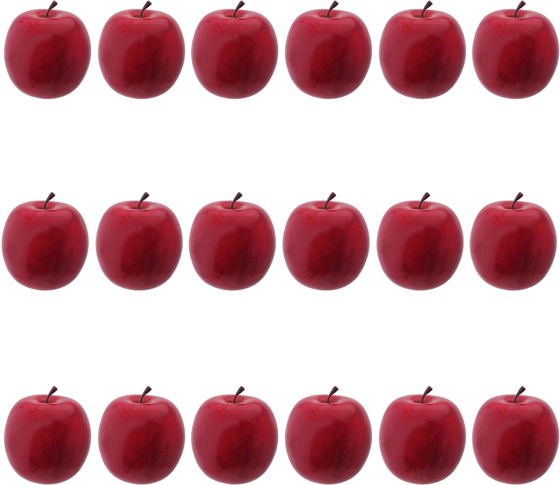 Weihnachtsfigur CREATIV DECO "Weihnachtsdeko rot", rot, H:8cm Ø:8cm, Kunststoff, Dekofiguren, Weihnachtsfigur, Apfel, Ø ca. 8 cm rot B/H/T: 8cm