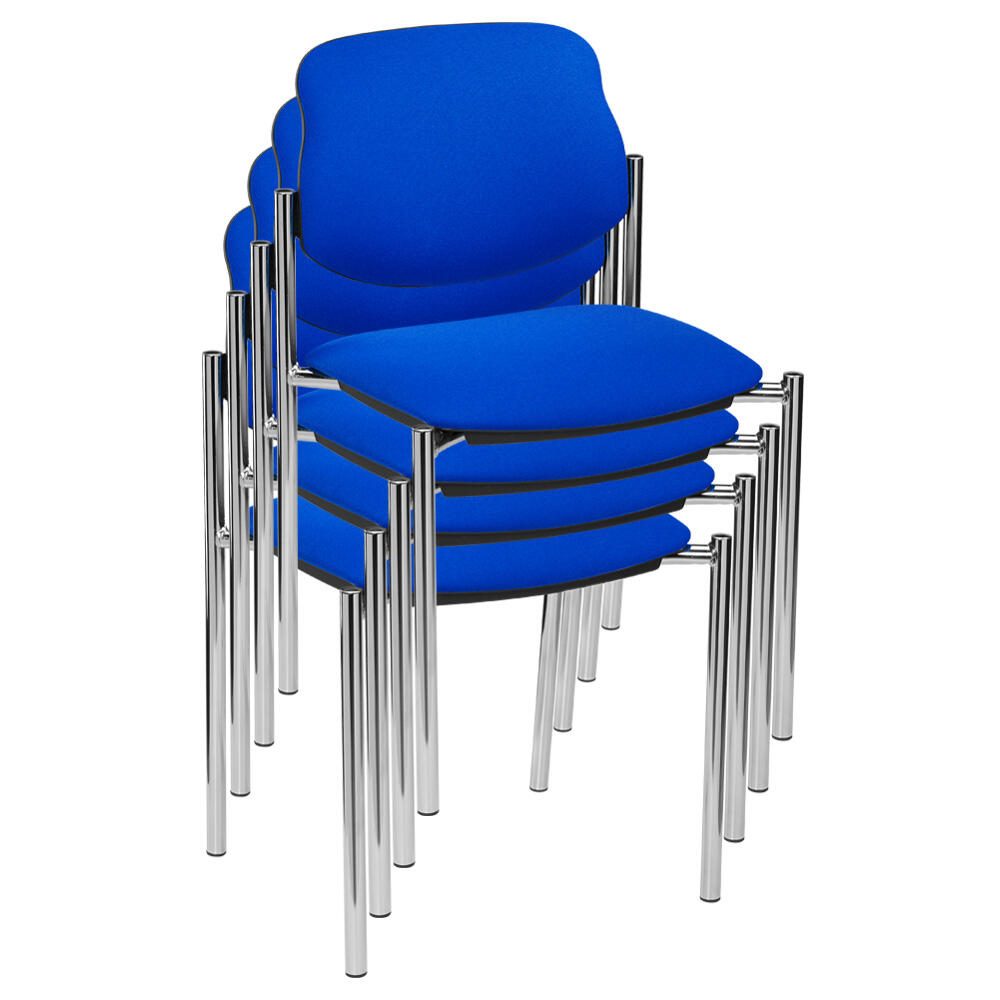 Nowy Styl Besucherstühle blau/chrom STYL CHROM C-06 4ER