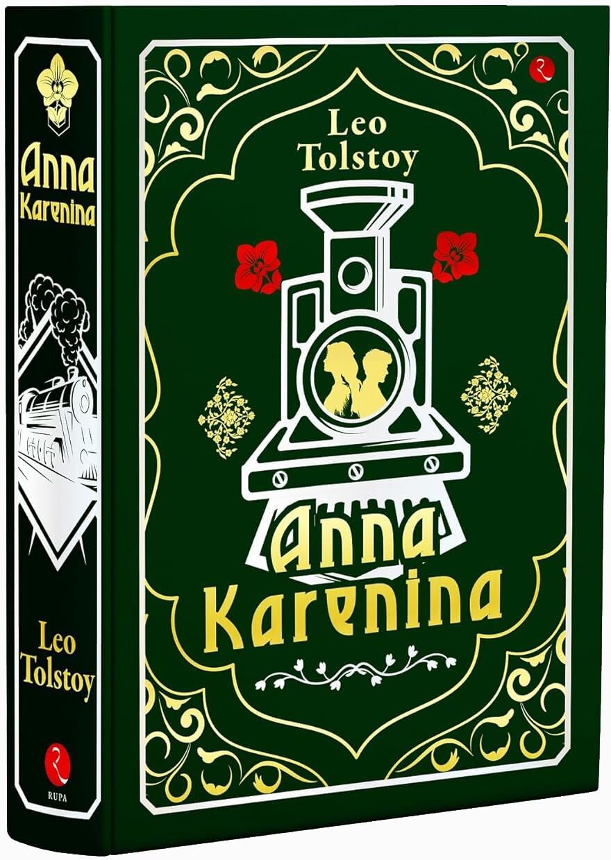 Rupa Publications Russian Classics 2 Books Collection Set by Dostoevsky & Tolstoy - Deluxe Leather Bound Hardback Edition - Crime and Punishment & Anna Karenina