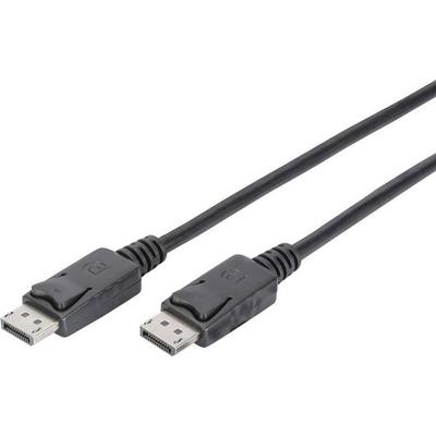 Digitus DisplayPort Anschlusskabel DisplayPort Stecker, DisplayPort Stecker 2.00 m Schwarz DB-340100-020-S Rund, doppelt geschirmt DisplayPort-Kabel