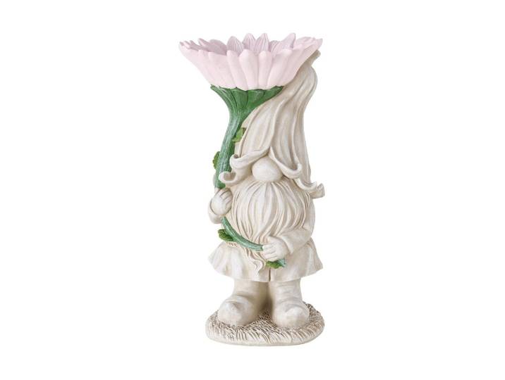 Dekofigur BOLTZE Pedder 39 cm , rosa (grau), B:15cm H:39cm T:19cm, Keramik, Dekofiguren, Dekofigur, Dekofigur