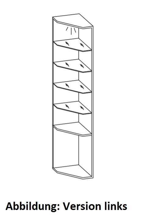 Artiqua 400 Anschlussregal, Quarzgrau Hochglanz Touch, 400-AR01-29-R-172 400-AR01-29-R-172