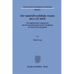 Der materiell-rechtliche Ansatz des § 127 StGB, Fachbücher von Torben Lang