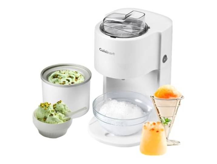 Cuisinart Cool Combo Schnee-Eis- & Eiscreme-Maschine 1,4 L 3 Jahre Garantie Eiscreme in 30 Min. Bis zu 23 Kugeln Schnee-Eis auf Knopfdruck Sorbet Frozen Yogurt Eiscrusher