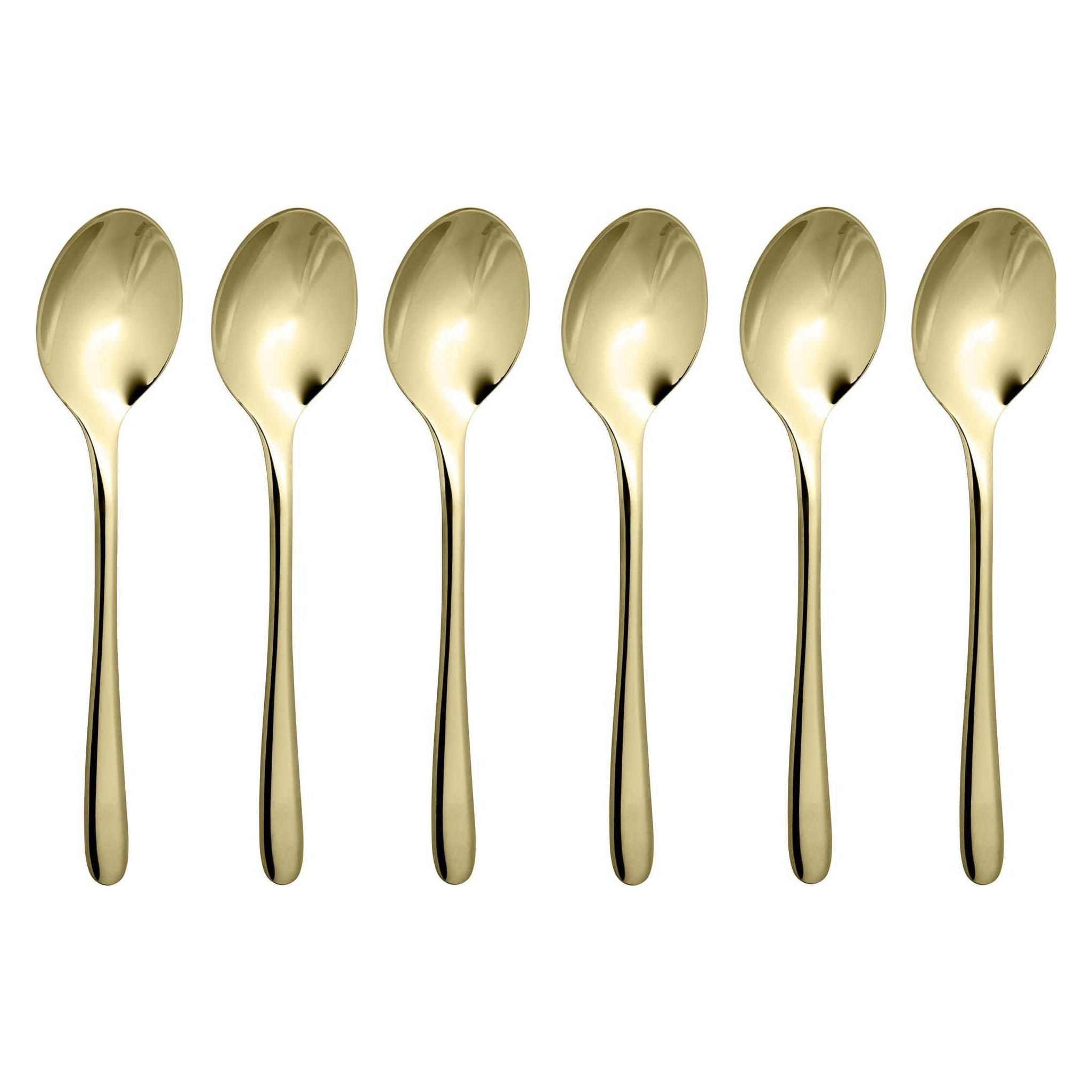 Rosenthal Probieren Sie PVD 6 Mokkalöffel aus poliertem Gold (6 Stk., Löffel) (52553G37)