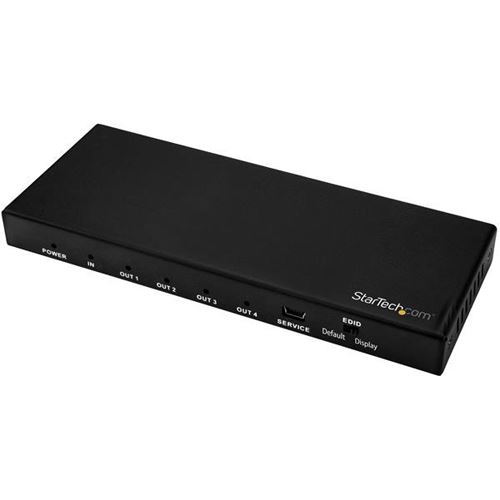 Startech HDMI Splitter - 4 Port - 4K 60Hz - HDMI Splitter 1 In 4 Out - 4 Way HDMI Splitter