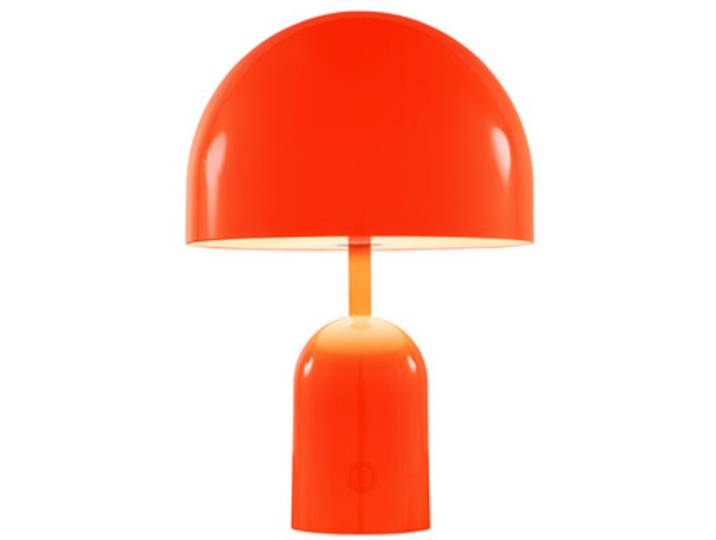 Tom Dixon Designer-Tischlampe Bell Rot Kunststoff H 28 cm 160 lm - LED - Lichtfarbe: Warmweiss - Designer-Tischlampe- LED Energiesparlampe