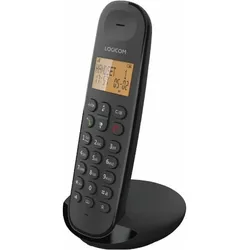 Logicom Schnurloses Festnetz Telefon ILOA-150, Telefon, Schwarz
