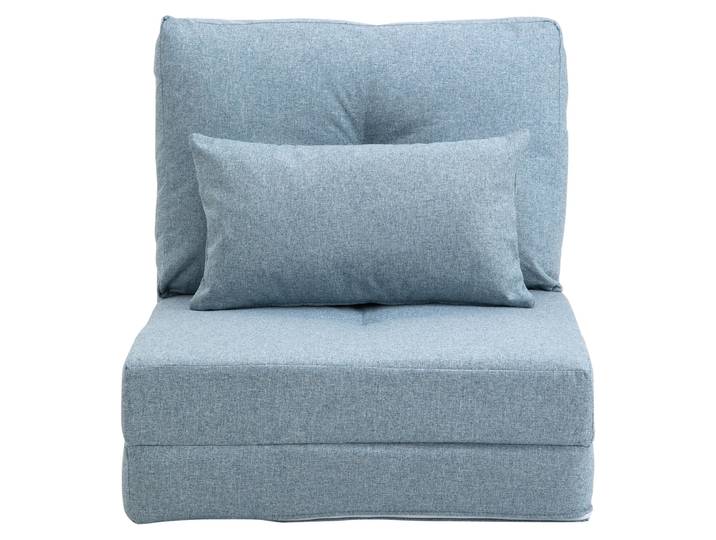 HOMCOM Bodensessel 2-in-1 Klappmatratze mit verstellbarer Rückenlehne, Metall