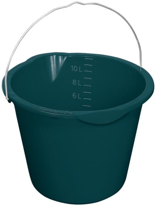Seau avec bec verseur, 12 litres noir ; greenlife (G0000580)