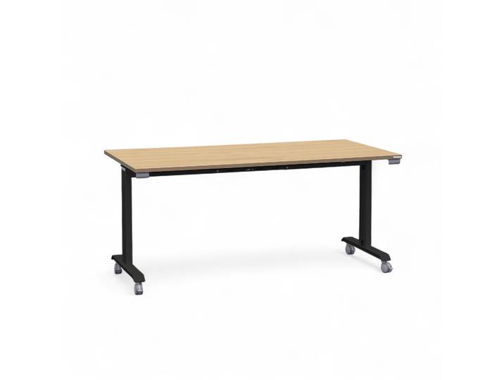 Klapptisch Tradingzone Kos 160x80 cm, Eiche/Schwarz, Rechteckig, Neu - Perfekt für Meetings