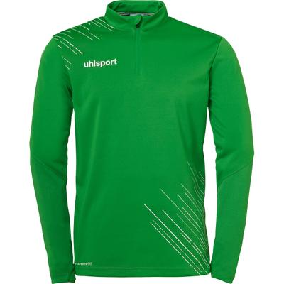 Trainingspullover UHLSPORT "1/4 ZIP TOP SCORE 26 1/4 ZIP TOP", Herren, Gr. L, grün (grün, weiß), Obermaterial: 100% Polyester Pol. recyc.., Pullover