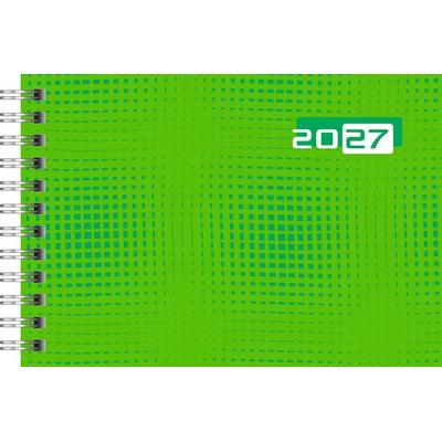 rido/idé 7017107017 Taschenkalender Mod. Septimus 2027 A6 quer, Papier, grün