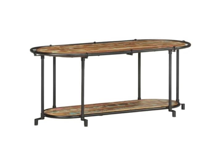 TV-Regal 100x42x40 cm Altholz Massiv Recyceltes Teakholz Mangoholz Kiefernholz Buche, Eisengestell, Wohnzimmer Schlafzimmer, Stauraum